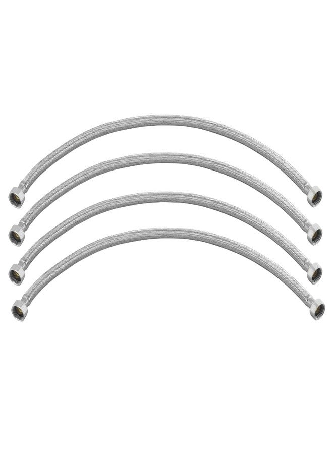 Johnson Bathrooms Johnson 4-Pack 30" Stainless Steel Pipe with Brass Nut, Corrosion-Resistant, Durable, Plumbing Pipe Connector, SS Pipe, Chrome Finish, Heavy-Duty, Long-Lasting - Image 1
